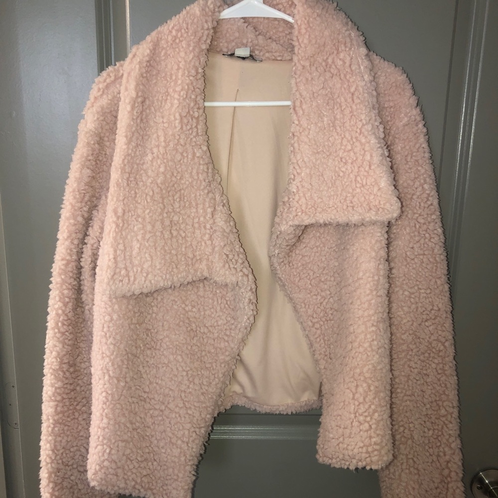 faux fur pink jacket, Nordstrom Rack